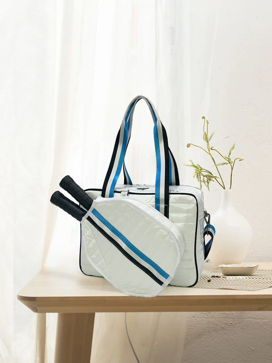 Bolsa Deportiva Tenis Crossbody a Rayas con Bandolera - Image 66