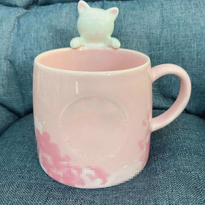 Taza Cerámica Gato Flores de Cerezo - Diseño Primaveral - Image 8