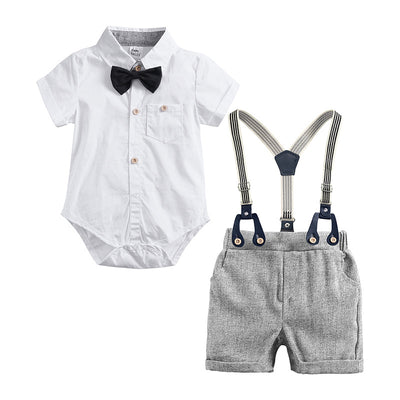 Conjunto de 3 Piezas: Enterizo, Babero y Corbatín para Bebé - Image 10
