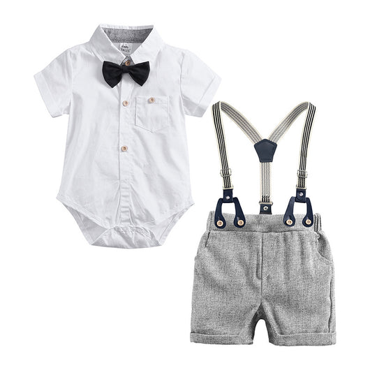 Conjunto de 3 Piezas: Enterizo, Babero y Corbatín para Bebé - Image 10