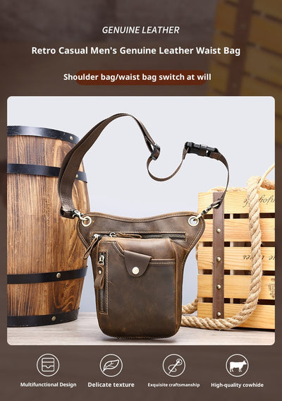 Bolsa Táctica de Pierna en Cuero y Mezclilla para Deportes al Aire Libre - Image 15