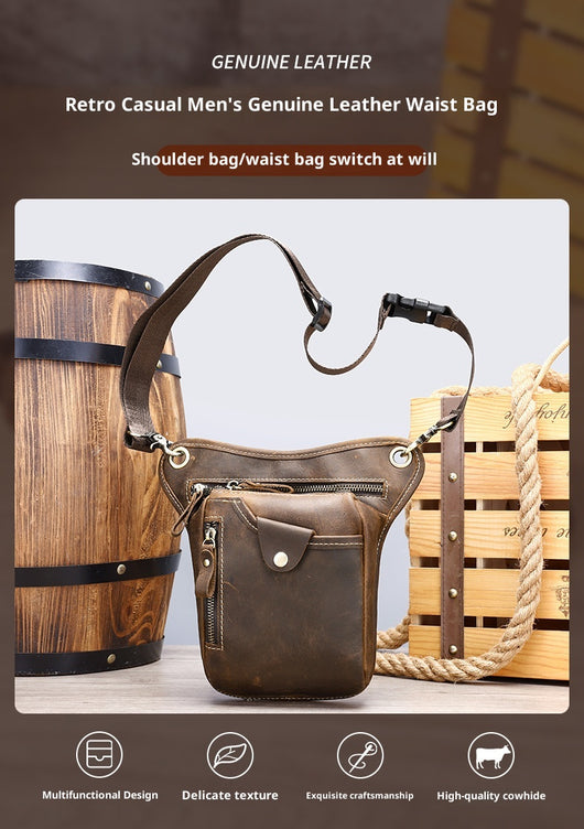 Bolsa Táctica de Pierna en Cuero y Mezclilla para Deportes al Aire Libre - Image 15