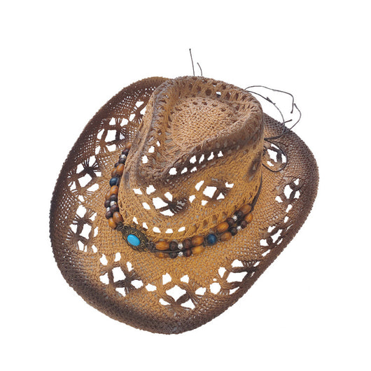 Sombrero Vaquero de Paja para Playa - Protección Solar Premium