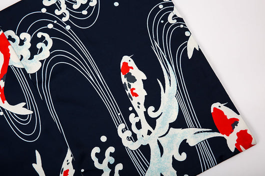 Kimono Formal Samurái Tradicional - Diseño Koi Majestuoso para Hombre - Image 6