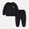Conjunto Deportivo Cuadros Rojo y Negro - Sudadera Bicolor con Pantalón Trendy