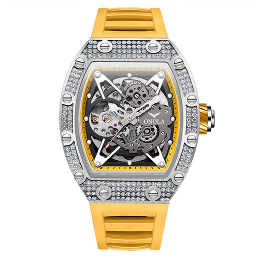 Reloj Automático Mecánico para Hombre con Cristales Engastados - Image 11