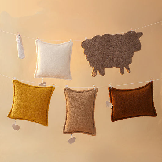 Almohadas de Peluche Cordero para Sala de Estar - Cojines Otoño e Invierno - Image 10