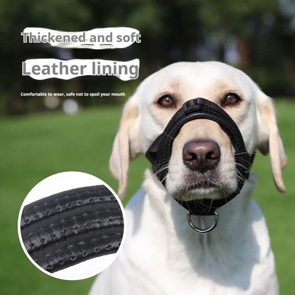 Bozal Ajustable para Perros Anti-mordidas y Anti-ladridos con Espuma Suave