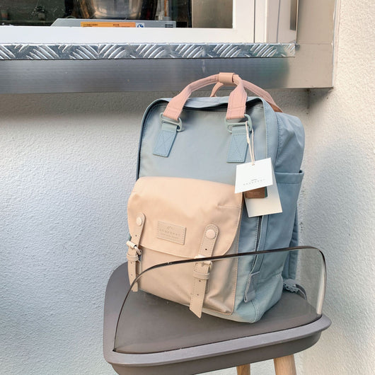 Mochila Escolar Impermeable Nylon - Diseño Clásico Macaron - Image 2