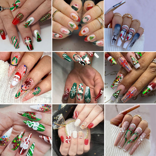 Uñas Decorativas Copo de Nieve - Diseño Navideño SMD