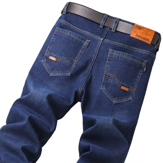 Jeans Casuales para Hombre con Forro Grueso y Terciopelo - Image 33