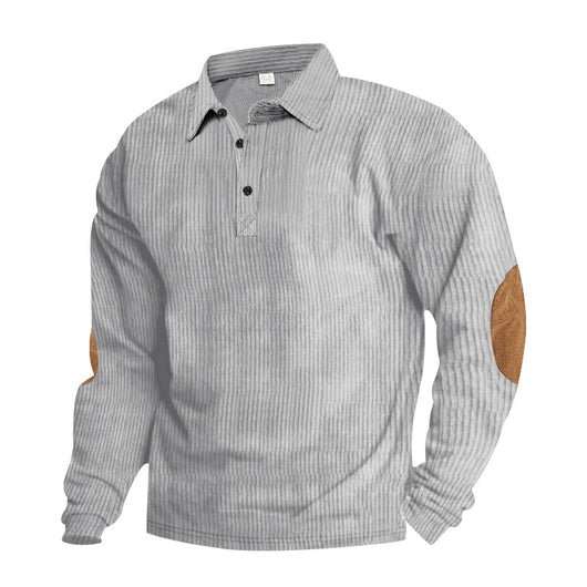Camiseta Manga Larga de Pana para Hombre - Primavera y Otoño - Image 16