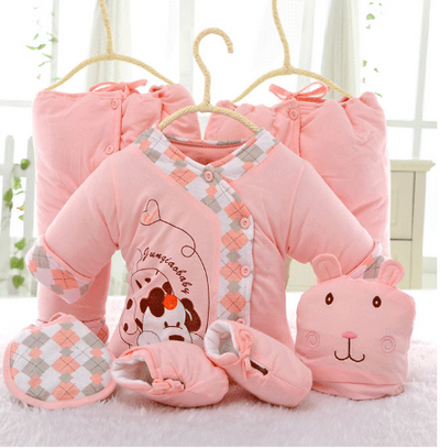 Conjunto de 6 Piezas Abrigo Acolchado Invierno para Bebé Recién Nacido - Diseño Perrito BD201 - Image 5