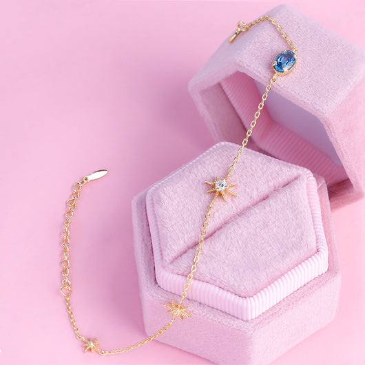 Pulsera Topacio Azul Cielo Estrellado para Mujer - Image 3