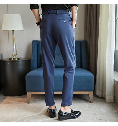 Pantalones Casuales Slim Fit de Color Sólido para Hombre - Image 17