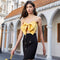 Top Halter Amarillo con Lazo y Detalle de Hombro