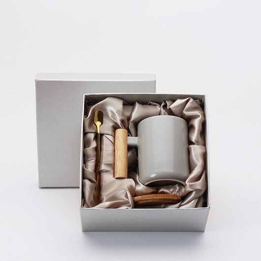 Taza de Cerámica Recta con Asa de Madera - Image 26