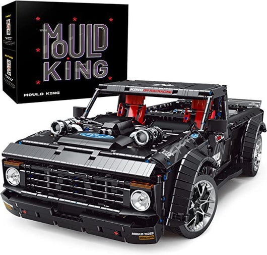 Auto de Carreras Negro con Bloques Constructibles y Control Remoto Eléctrico