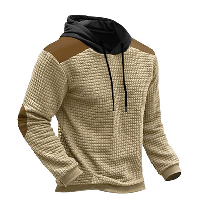 Sudadera con Capucha de Bloques de Color y Textura Jacquard para Hombre - Image 6