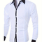 Camisa Manga Larga Bicolor Elegante para Adolescentes