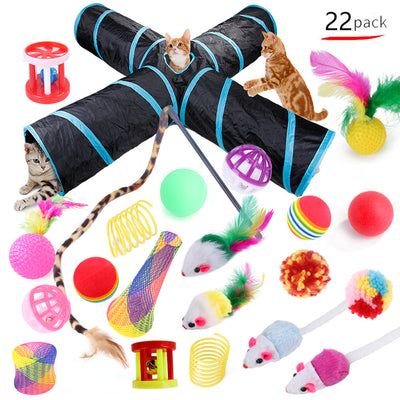 Set Completo de Juguetes para Gatos con Túnel Interactivo - Image 4