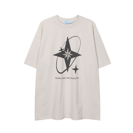 Camiseta Holgada de Cuello Redondo en Algodón para Hombre - Image 2