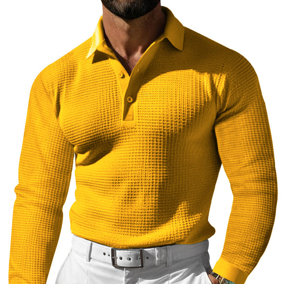 Camisa Casual de Vacaciones con Solapa y Manga Larga
