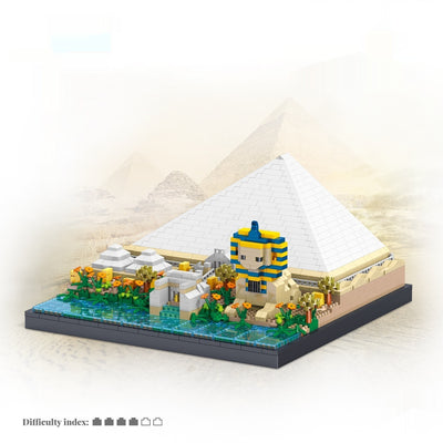 Maqueta de Pirámide Antigua - Bloques de Diamante Micro de Alto Nivel de Dificultad