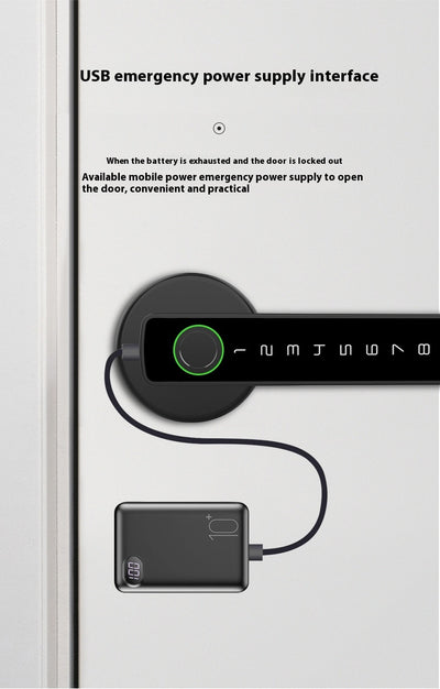 Cerradura Inteligente de Puerta Interior con Manija de Madera y Tarjeta de Acceso - Image 20