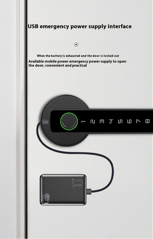 Cerradura Inteligente de Puerta Interior con Manija de Madera y Tarjeta de Acceso - Image 20