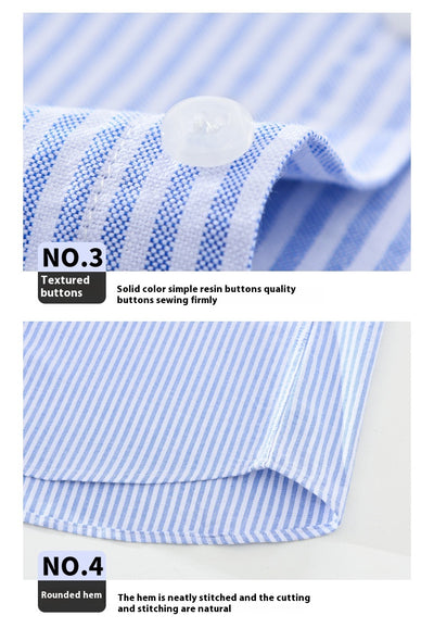 Camisa Manga Larga a Rayas Verticales para Hombre - Algodón Suelto y Cómodo - Image 14
