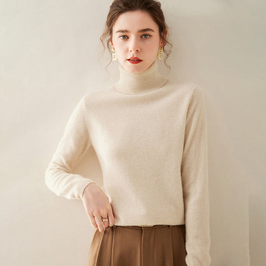 Suéter Cuello Alto de Cachemira Pura para Mujer - Image 2