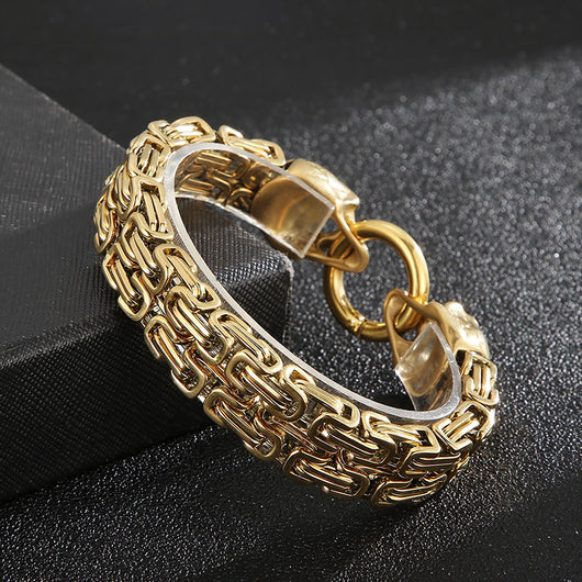 Pulsera de Acero Titanio para Hombre con Patrón de Calavera - Image 11