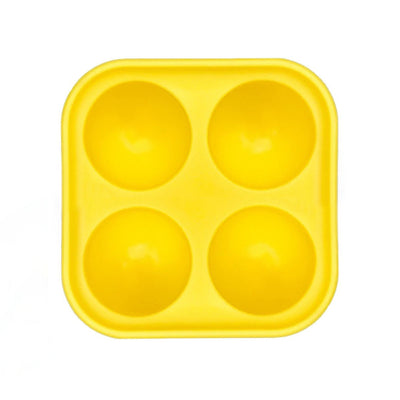 Green silicone treat-dispensing dog toy and yellow silicone slow feeder mat with four round compartments. - Image 7