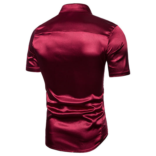 Camisa Casual de Manga Corta Básica para Hombre - Diseño Versátil y Cómodo - Image 4