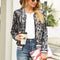Chaqueta Casual Corta con Lentejuelas y Bloques de Color