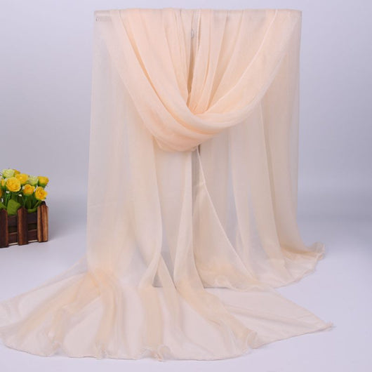 Foulard Largo de Gasa para Mujer - Protección Solar y Estilo Versátil - Image 9