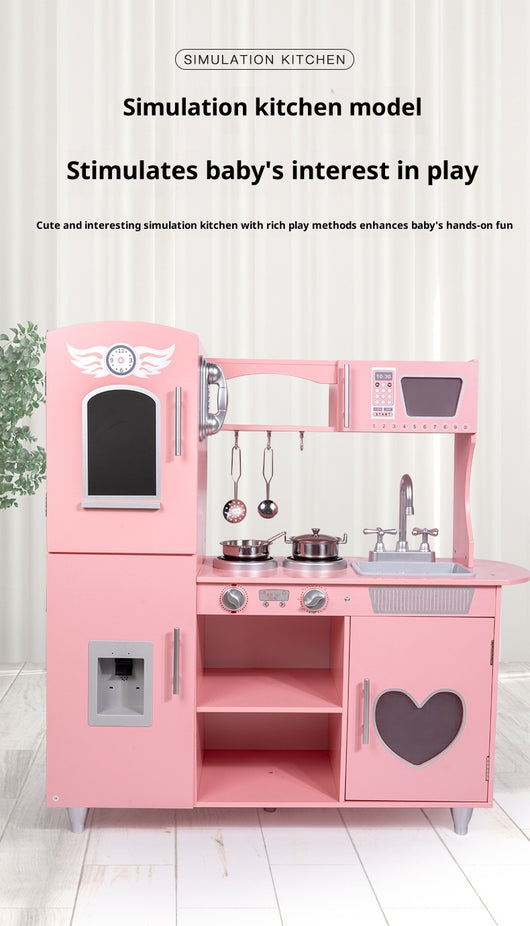 Cocina de Juguete Infantil de Madera con Accesorios Realistas - Image 12