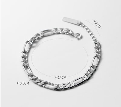 Pulsera de Plata Eslabones con Cierre de Seguridad S925 - Image 11