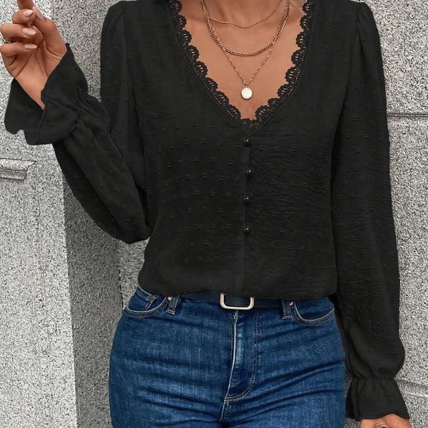 Blusa Minimalista de Manga Larga para Mujer - Versátil y Elegante - Image 6