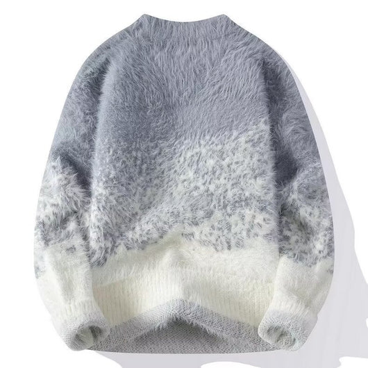Suéter de Forro Polar Degradado para Hombre - Tejido Tipo Mink - Image 14