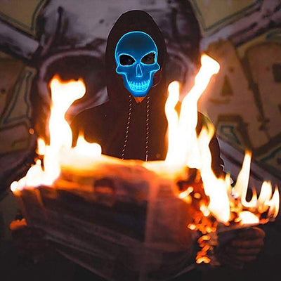 Máscara de Calavera LED Luminosa para Halloween - Image 13