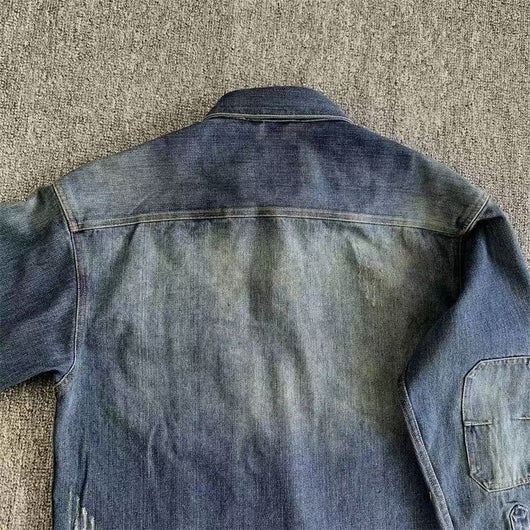 Camisa Vaquera Vintage Lavada para Hombre - Image 14