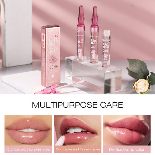 Brillo Labial Hidratante de Larga Duración con Pétalos de Rosa - Image 2