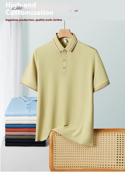 Polo de Seda Helada para Verano - Manga Corta con Solapa - Image 16