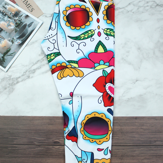 Leggings Deportivos Calavera para Yoga y Fitness Mujer - Image 5
