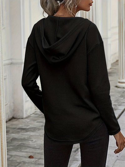 Sudadera Plus Size con Cuello V y Cordones Ajustables para Mujer - Image 12