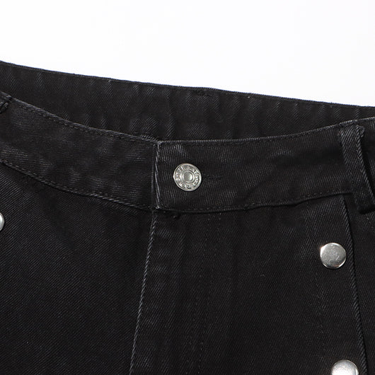 Jeans Talle Alto Irregular con Botones Desmontables - Image 45