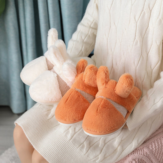 Pantuflas de Confinamiento Hogar con Pelaje de Conejo Engrosado - Image 2