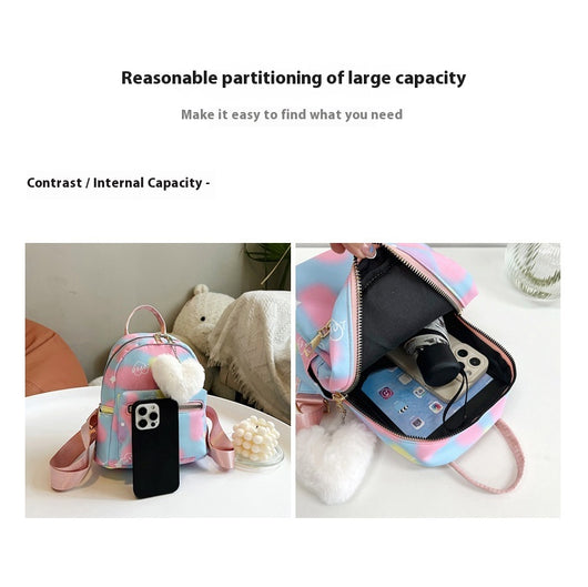 Mochila Casual de Gran Capacidad en Colores Pastel con Textura Nylon - Image 11
